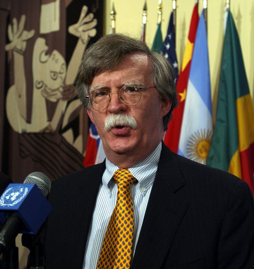 **FILE** Former U.N. Ambassador John R. Bolton (Associated Press)