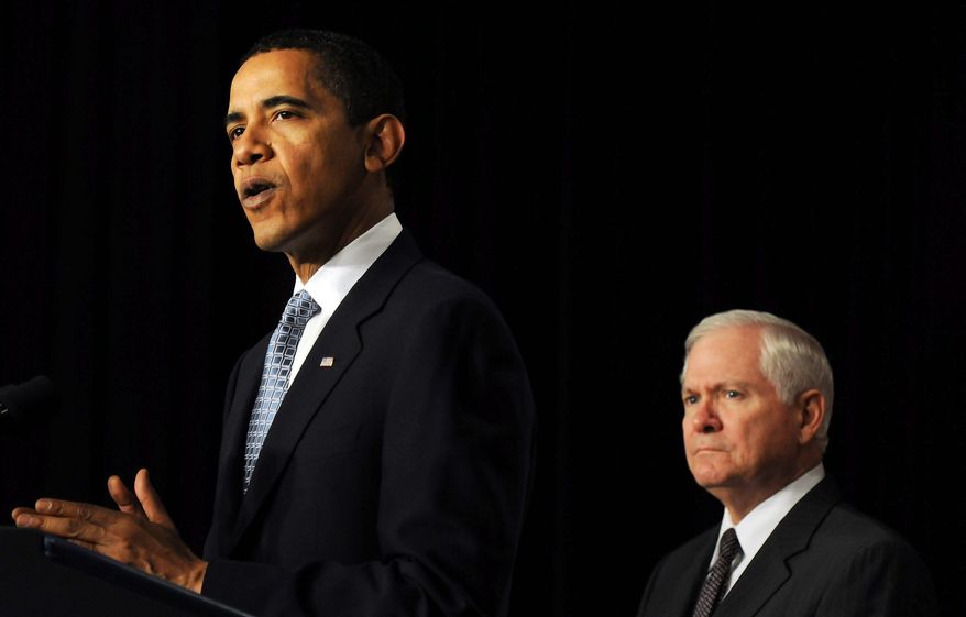 President Obama and Secretary of Defense Robert Gates (Astrid Riecken/The Washington Times)