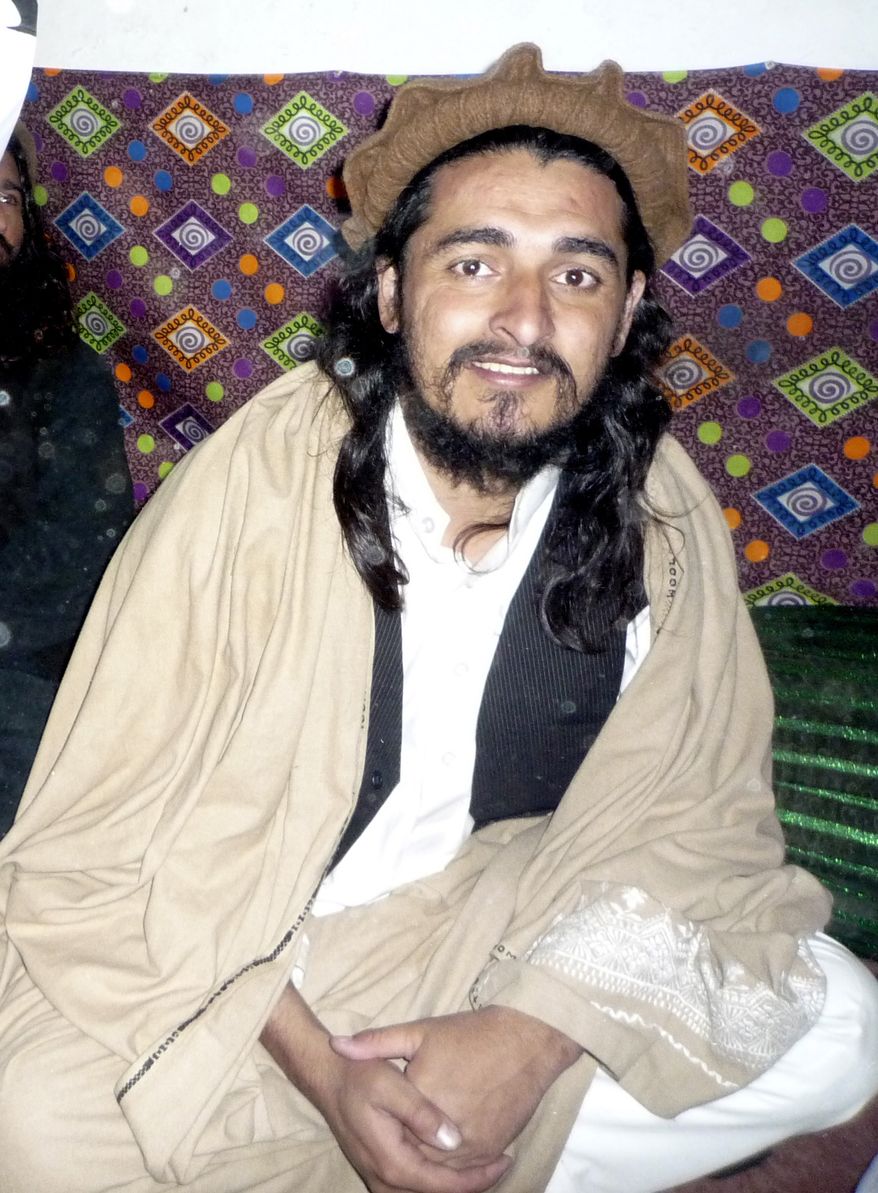 ** FILE ** In this Nov. 26, 2008, file photo, Pakistani Taliban leader Hakimullah Mehsud is seen in Orakzai tribal region of Pakistan. The Pakistani army says it is investigating reports that Mehsud has died from injuries sustained in a U.S. drone missile strike. Pakistani army spokesman Gen. Athar Abbas says the army is using its agents in Pakistan's northwest where the death is reported to have occurred to try to confirm or deny the reports. (AP Photo/Ishtiaq Mehsud, File)