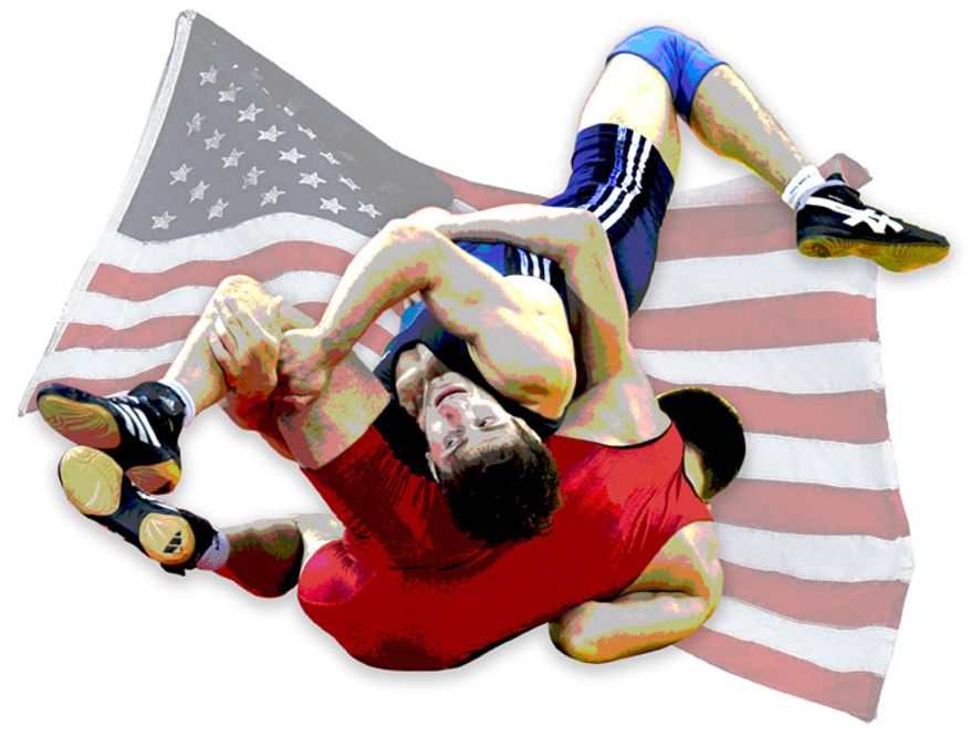 Illustration: Political party brawl by Greg Groesch for The Washington Times.