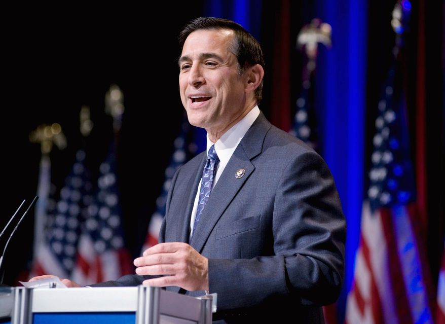 ** FILE ** Rep. Darrell Issa, California Republican, has called for a probe of White House discussions with Rep. Joe Sestak. (AP Photo)