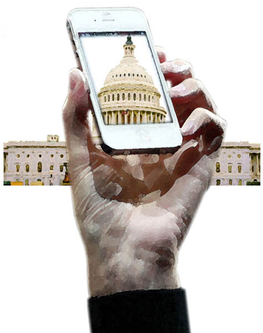 Illustration: Capitol iPhone by Greg Groesch for The Washington Times