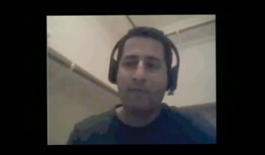 This frame grab image taken from a video posted on YouTube and appearing on Iranian television on June 7, 2010, shows a man whom Iranian broadcasters identified as Iranian nuclear scientist Shahram Amiri. (AP Photo)