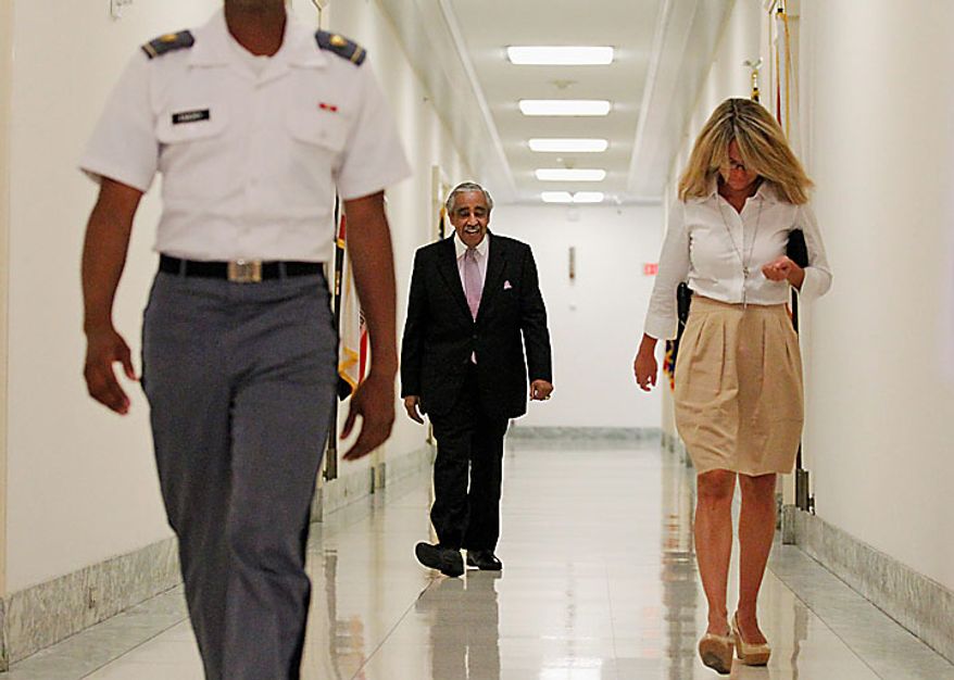 Rep. Charles Rangel, D-N.Y., walks down the hall to his office on Capitol Hill in Washington, Thursday, July 29, 2010. (AP Photo/Alex Brandon)