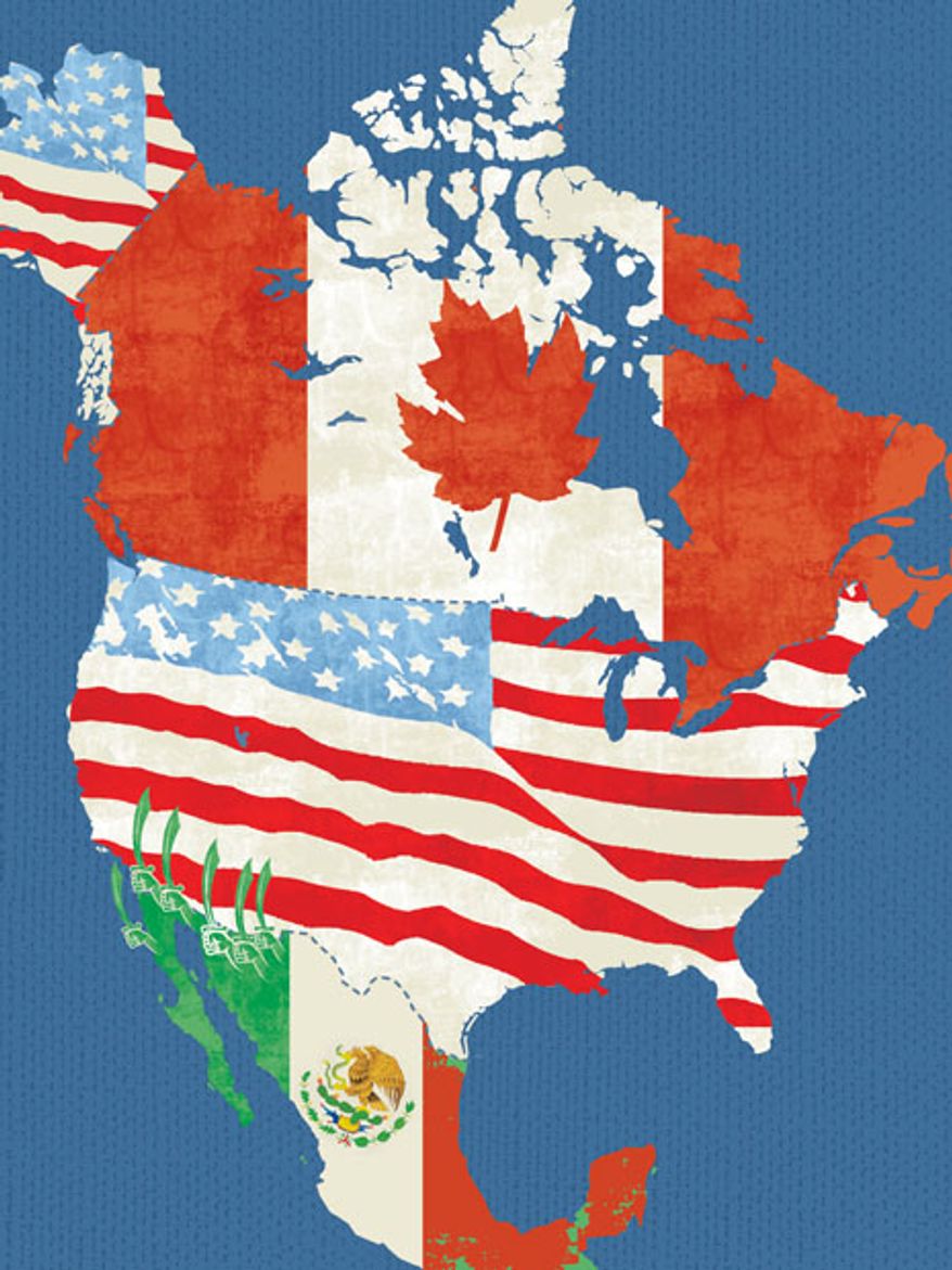 Illustration: Border by Linas Garsys for The Washington Times