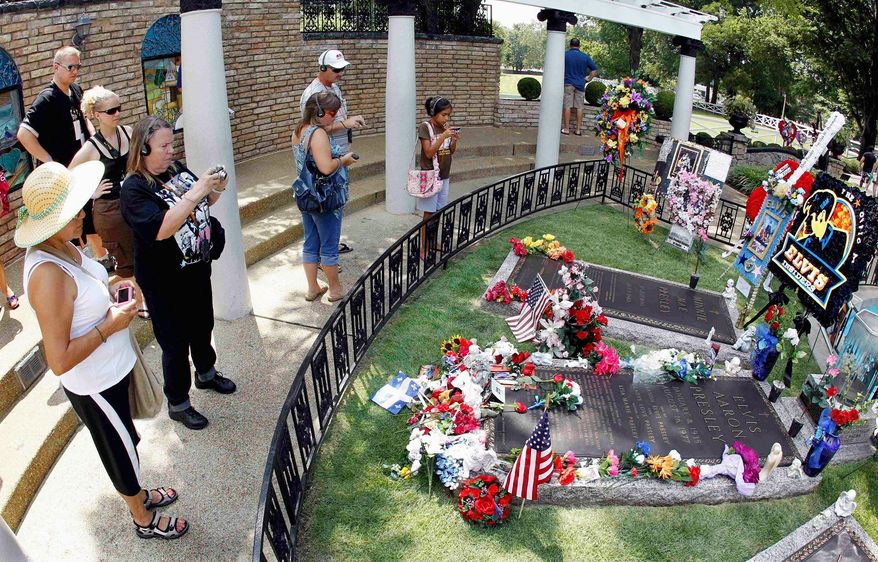 Presley's grave in Meditation Garden at Graceland continues to draw fans more than 30 years after his death. Interest in Presley remains unabated, including on his million-strong Facebook fan page.