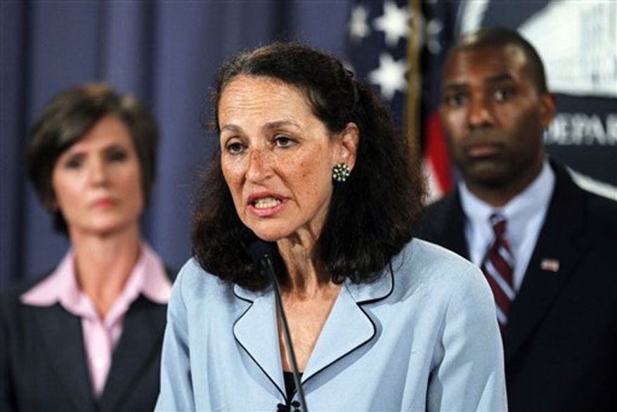 Assistant Attorney General for the Civil Division for the Justice Department Tony West speaks during a news conference at the Justice Department in Washington, Wednesday, Sept. 1, 2010, regarding a major settlement with a pharmaceutical company for False Claims Act and off-label marketing violations. Allergan Inc., the maker of wrinkle-smoothing Botox, has agreed to pay $600 million to settle a years long federal investigation into its marketing of the top-selling drug. (AP Photo/Manuel Balce Ceneta)