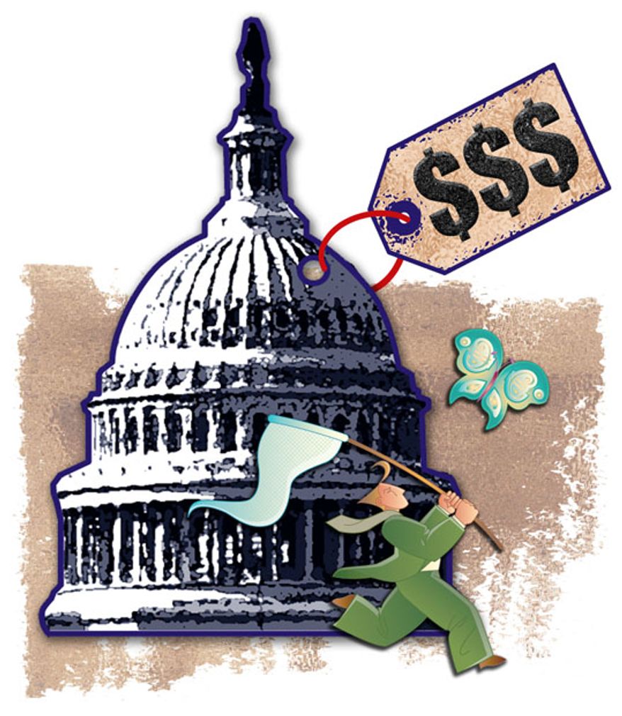 Illustration: Capital price tag by Greg Groesch for The Washington Times
