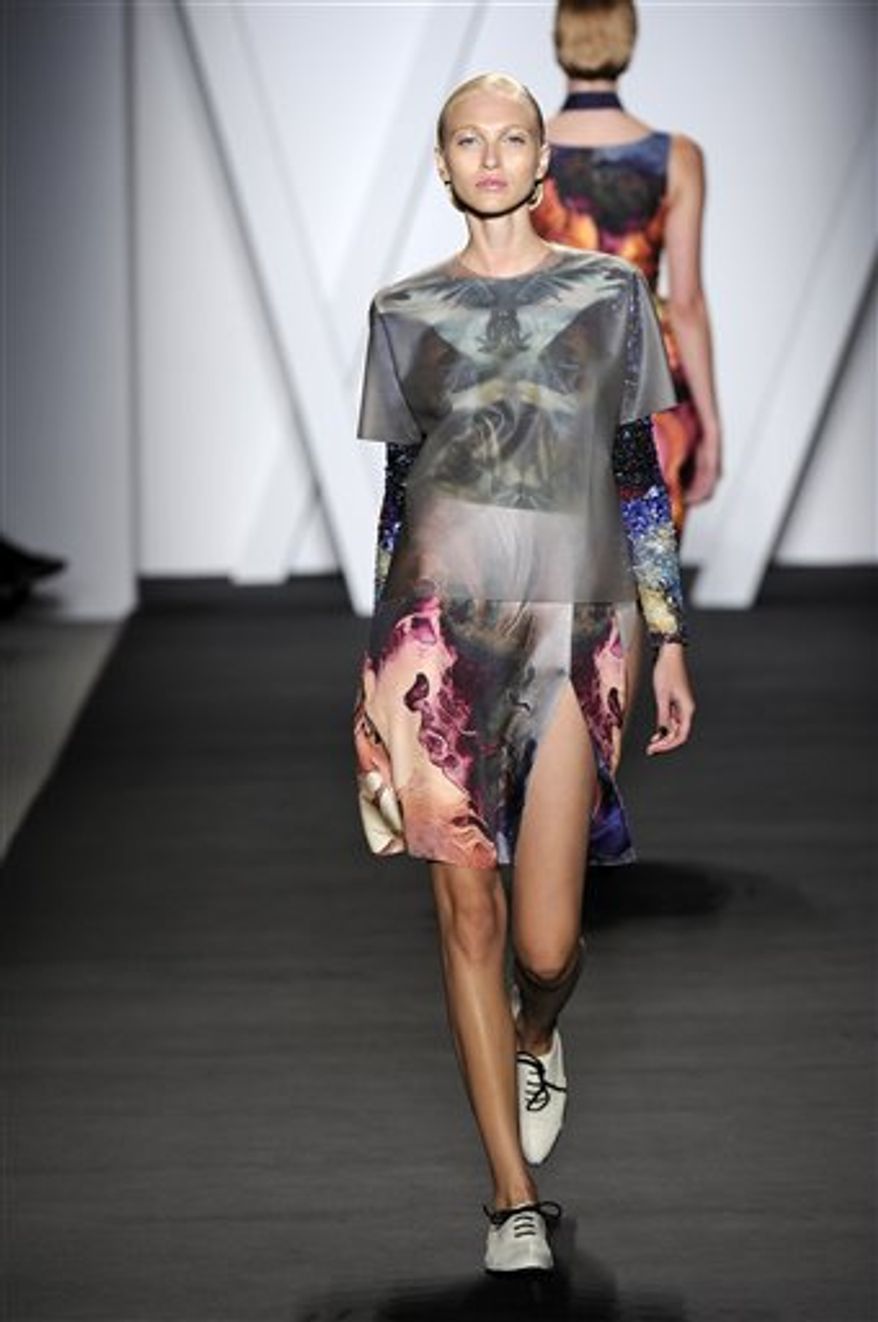 The Michael Angel Spring 2011 collection is modeled Friday, Sept. 10, 2010 during Fashion Week in New York. (AP Photo/Michael Angel Fashion) NO SALES