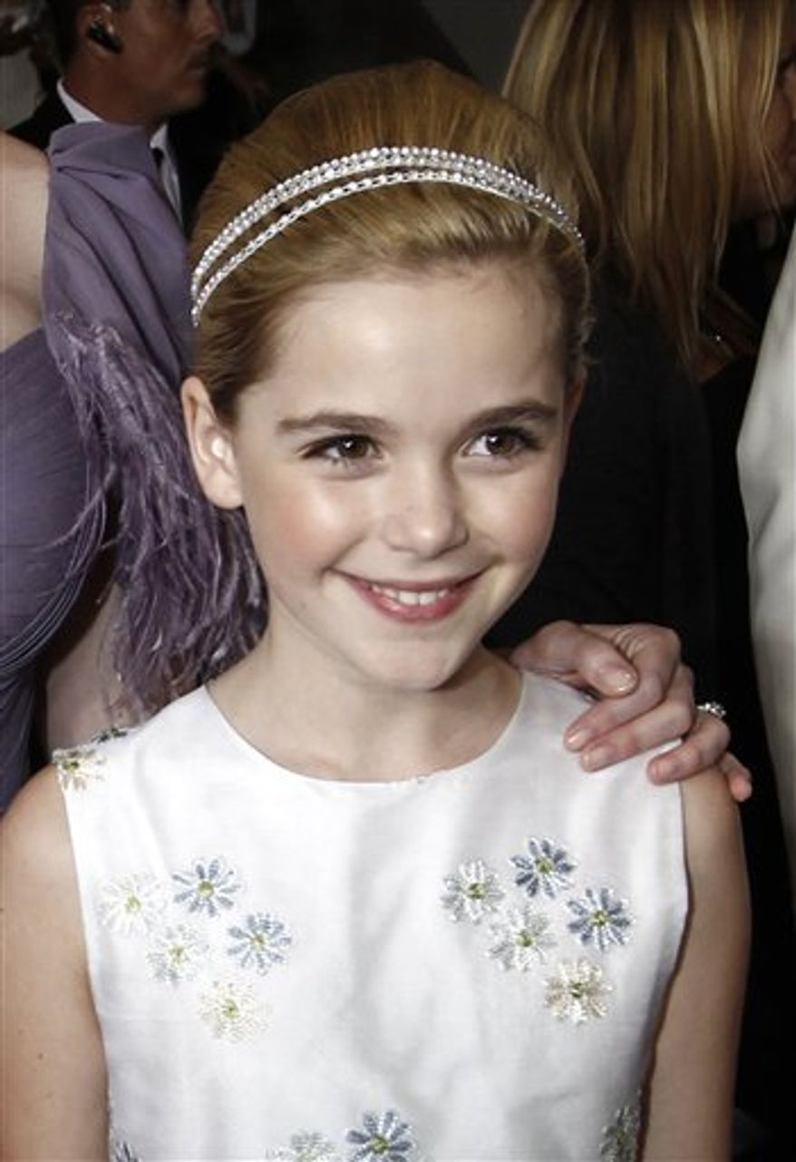FILE - In this Aug. 29, 2010 file photo, actress Kiernan Shipka is shown backstage during the 62nd Primetime Emmy Awards in Los Angeles. (AP Photo/Matt Sayles, file)