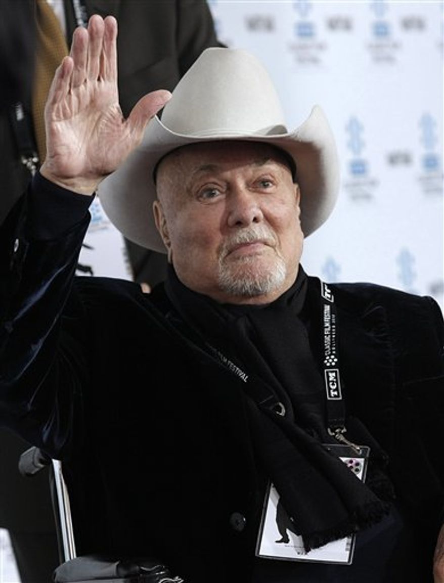 FILE - In an April 22, 2010 file photo Tony Curtis arrives at the premiere of the newly restored feature film "A Star Is Born" in Los Angeles. Curtis has died at 85 according to the Clark County, Nev. coroner. (AP Photo/Dan Steinberg/file)