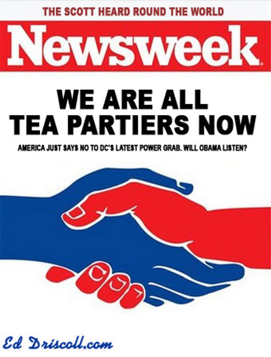Illustration: Newsweek cover parody by Ed Driscoll