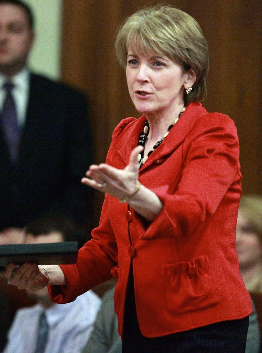 Massachusetts Attorney General Martha Coakley is a defendant in an injunction request to stop enforcing expansion of a new obscenity law. (Associated Press)