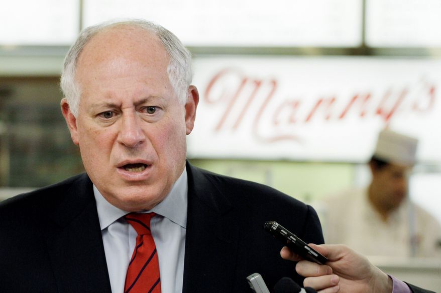 Illinois Gov. Pat Quinn talks to reporters Thursday in Chicago. Mr. Quinn's win was seen as sparing President Obama more embarrassment after Democrats failed to hold Mr. Obama's old Senate seat. (Associated Press)