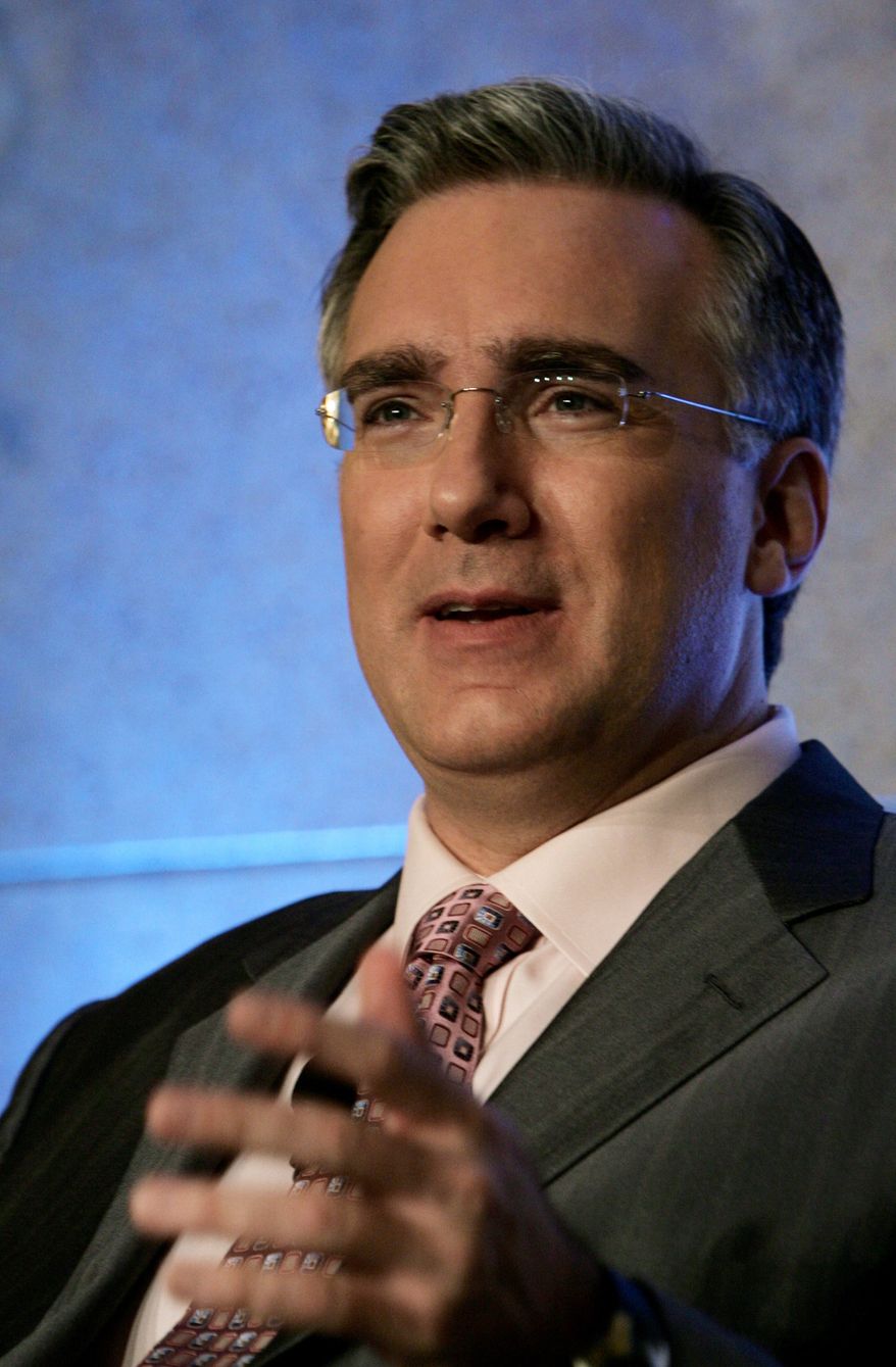 ** FILE ** In this July 22, 2006, file photo, Keith Olbermann, host of the MSNBC show, "Countdown With Keith Olbermann," talks about his show at the Summer Television Critics Association Press Tour in Pasadena, Calif. (AP Photo/Reed Saxon, file)