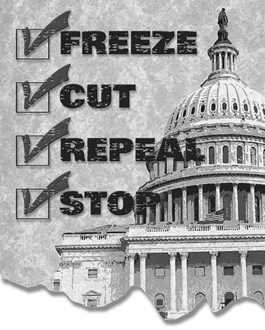 Illustration: Congressional checklist by Greg Groesch for The Washington Times