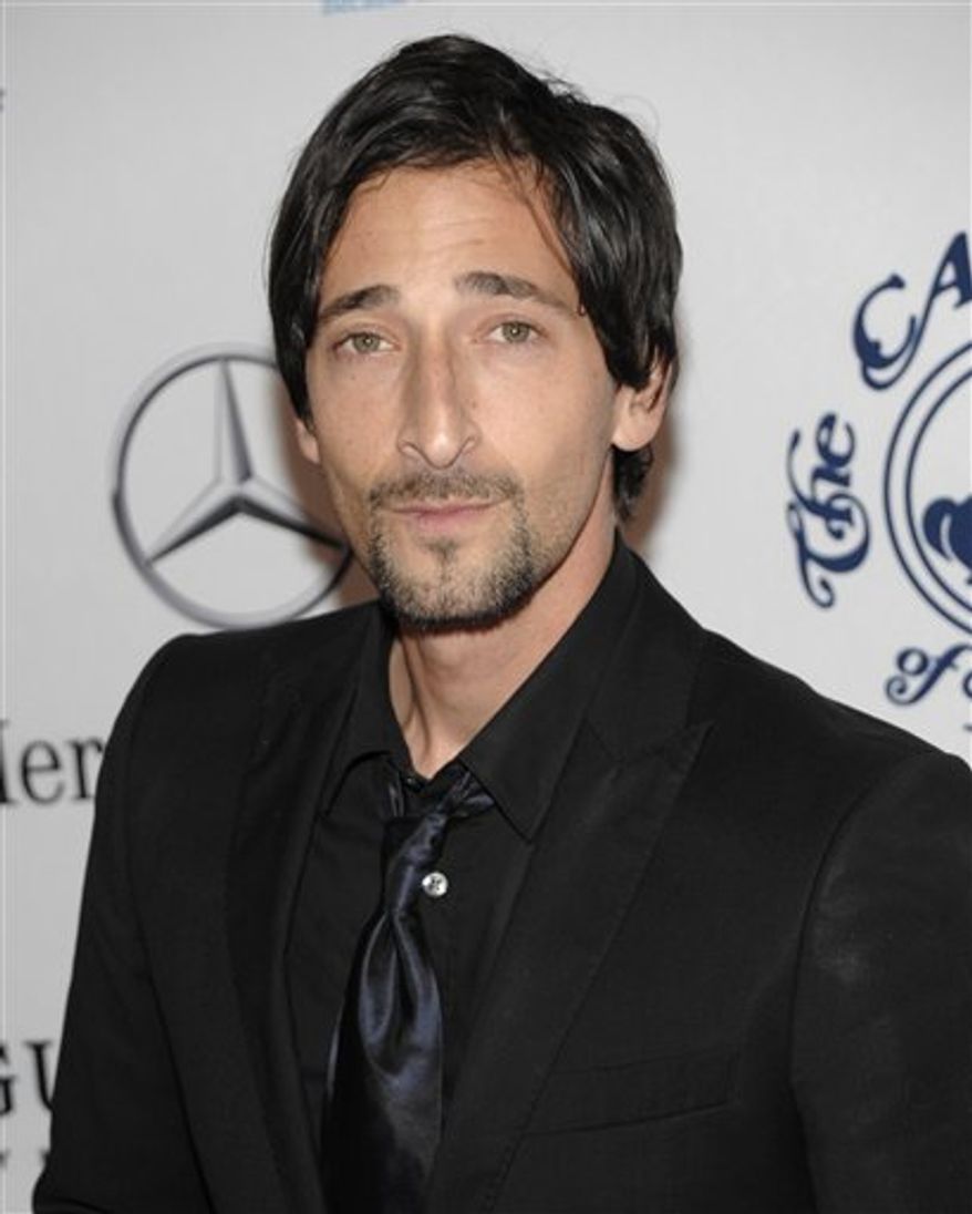 FILE - In this Oct. 23, 2010 file photo, actor Adrien Brody arrives at the 32nd Annual Carousel of Hope Ball in Beverly Hills, Calif. A federal judge in Los Angeles has blocked the makers of a thriller film starring Adrien Brody from using the Oscar-winning actor's likeness until he is fully paid for his role. U.S. District Judge Dale S. Fischer issued a ruling Monday, Nov. 22, 2010, blocking the makers of "Giallo" from continuing to distribute, market or sell the film in the United States. (AP Photo/Dan Steinberg, file)