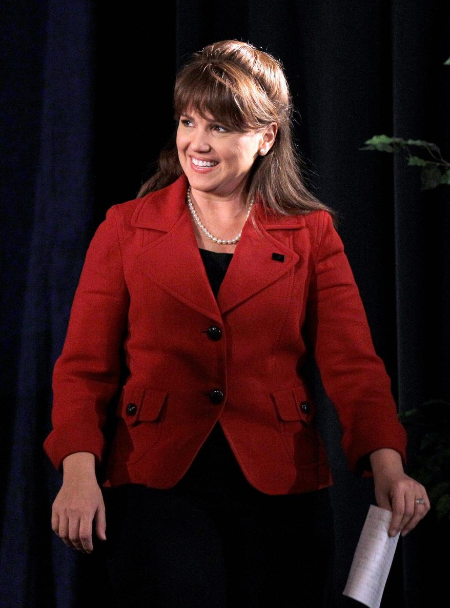 Associated Press
Former Delaware Republican Senate candidate Christine O'Donnell will keynote a Northern Virginia Tea Party banquet on Tuesday.