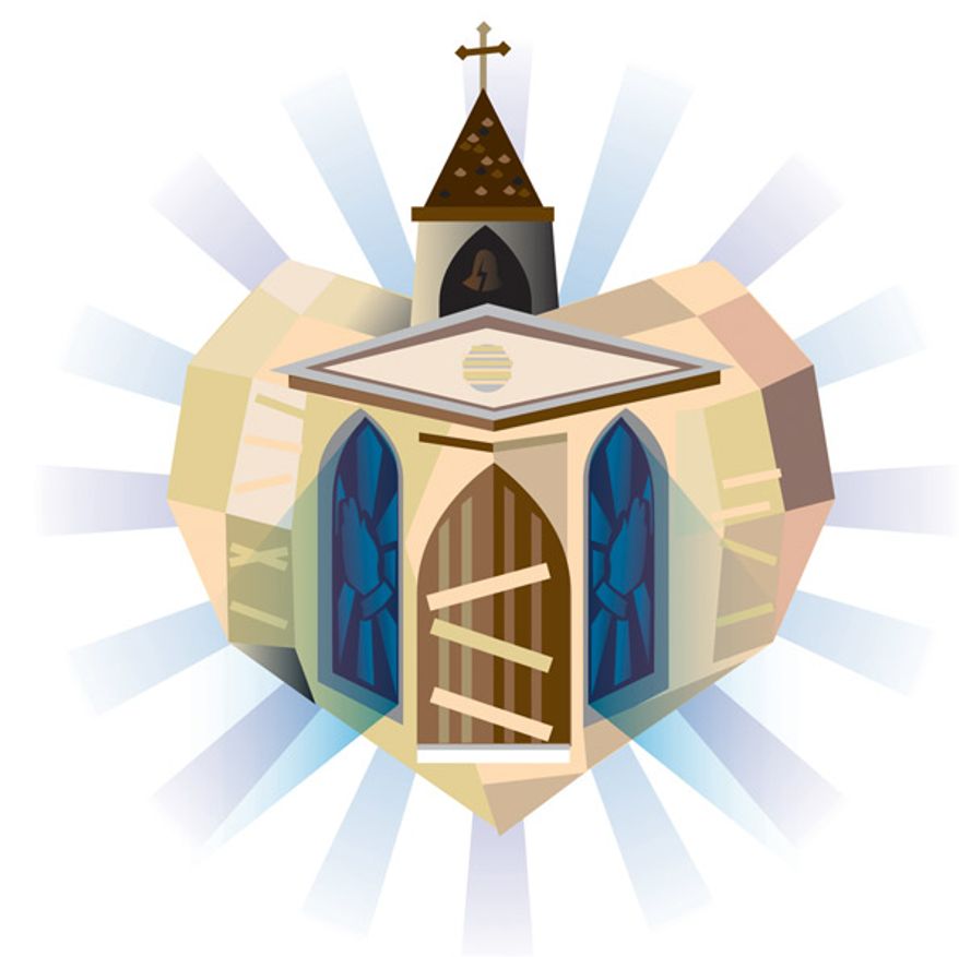 Illustration: Religion by Linas Garsys for The Washington Times
