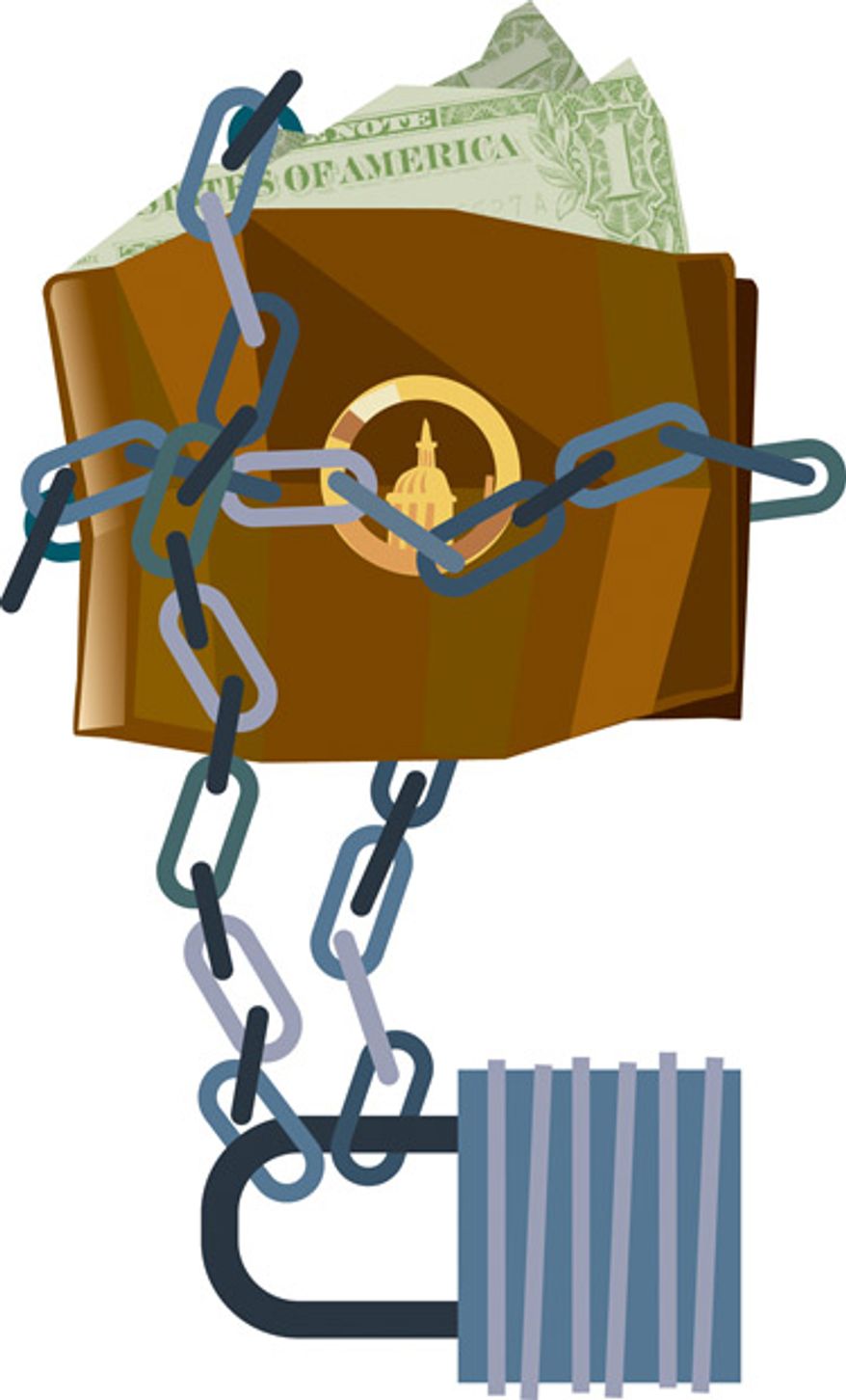 Illustration: Congressional spending by Linas Garsys for The Washington Times