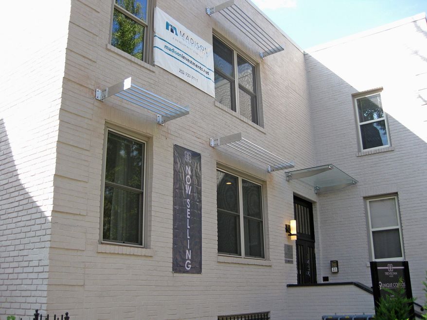 Trevelyan House, a new boutique-style condominium at 1436 Ogden St. NW in the Columbia Heights neighborhood, features nine homes. Four units, priced from $299,000 to $409,000, are available.