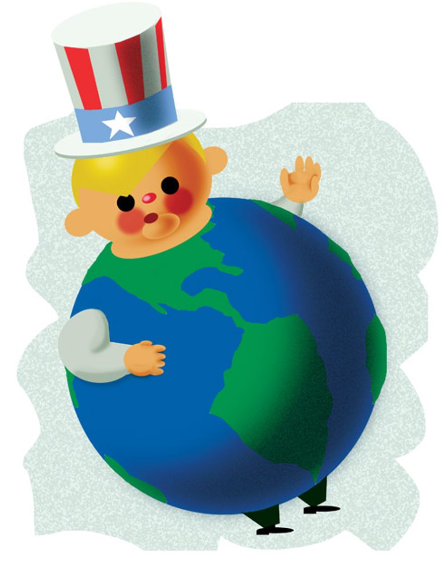 Illustration: It's a fat world after all by Alexander Hunter for The Washington Times