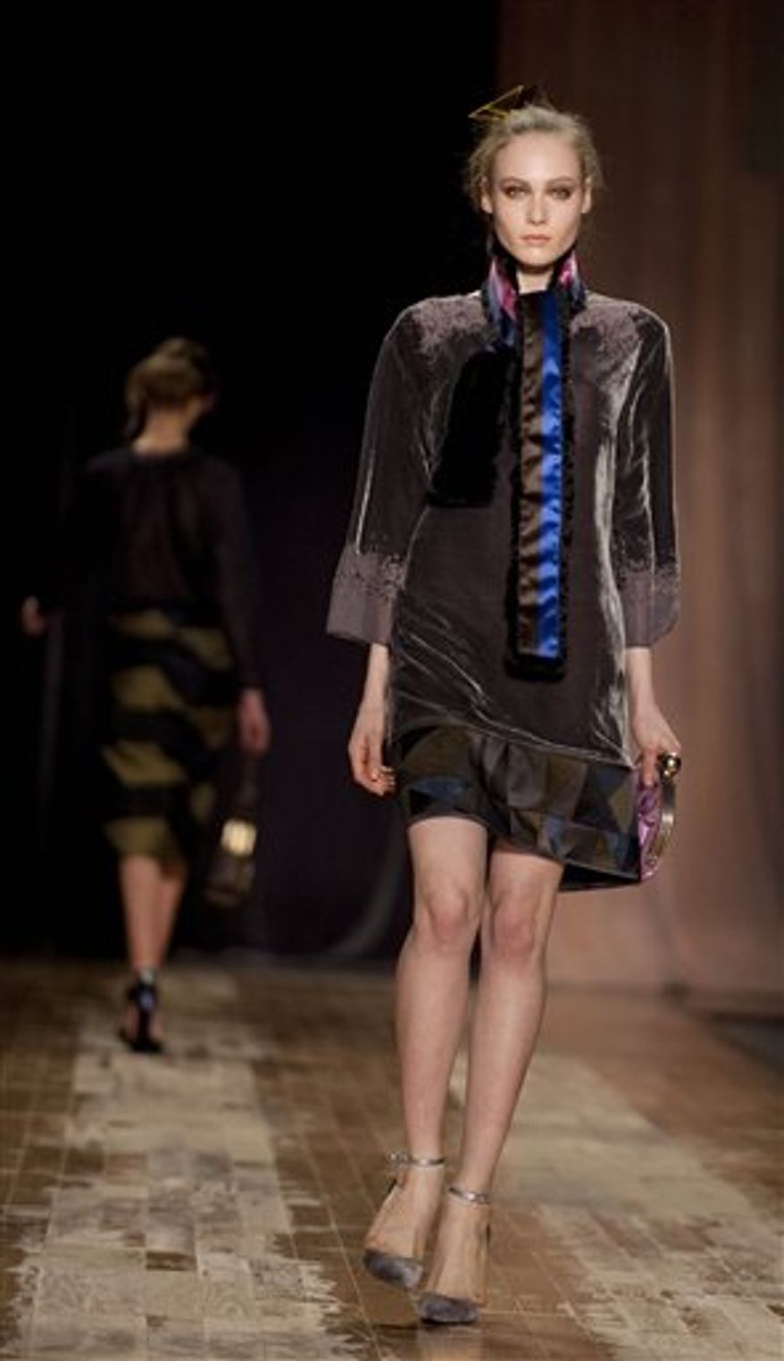 Fall 2011 fashion from designer Cynthia Rowley is modeled during Fashion Week Friday February 11, 2011 in New York.(AP Photo/Stephen Chernin)