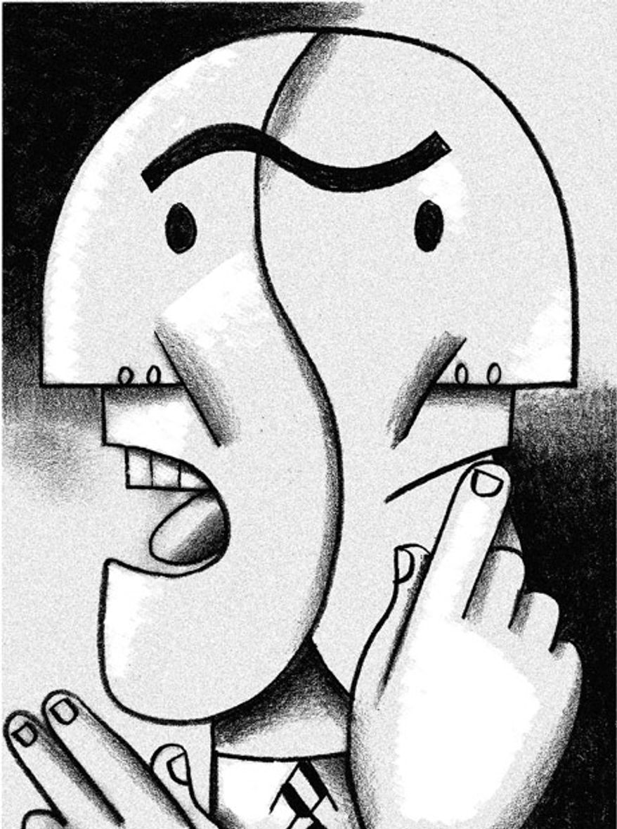 Illustration: Second thoughts by Alexander Hunter for The Washington Times