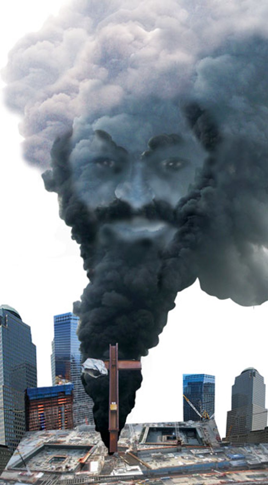 Illustration: Osama's Ground Zero by Linas Garsys for The Washington Times