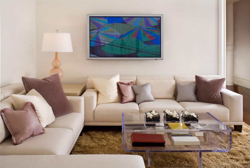 It's been 75 years since a new generation of clear acrylics known as Lucite were born, changing interior design forever. The Lucite pieces in this room were designed by Coffinier Ku Design and fabricated by PlexiCraft. (Associated Press)