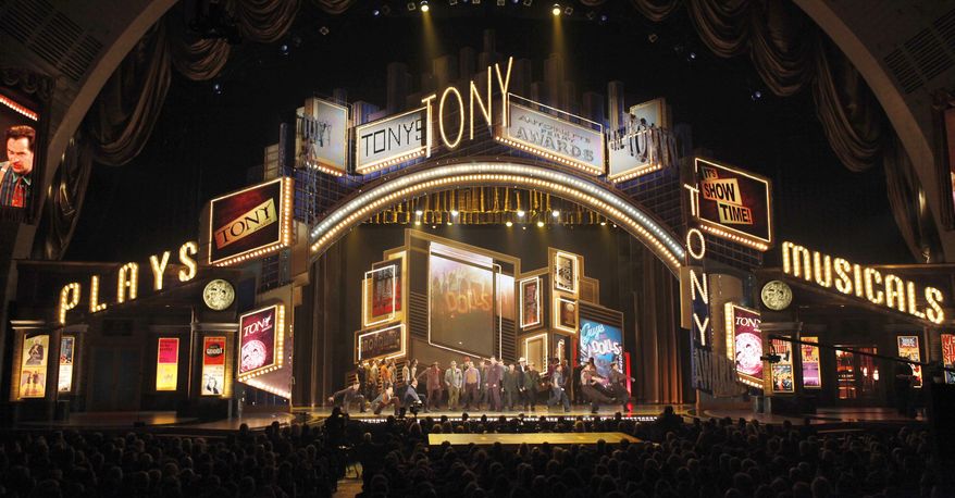 ** FILE ** In this June 7, 2009, file photo, actors perform a segment from the show Guys and Dolls at the 63rd annual Tony Awards in New York. The Tony Awards are scheduled to air on Sunday, June 12, 2011. (AP Photo/Seth Wenig, file)