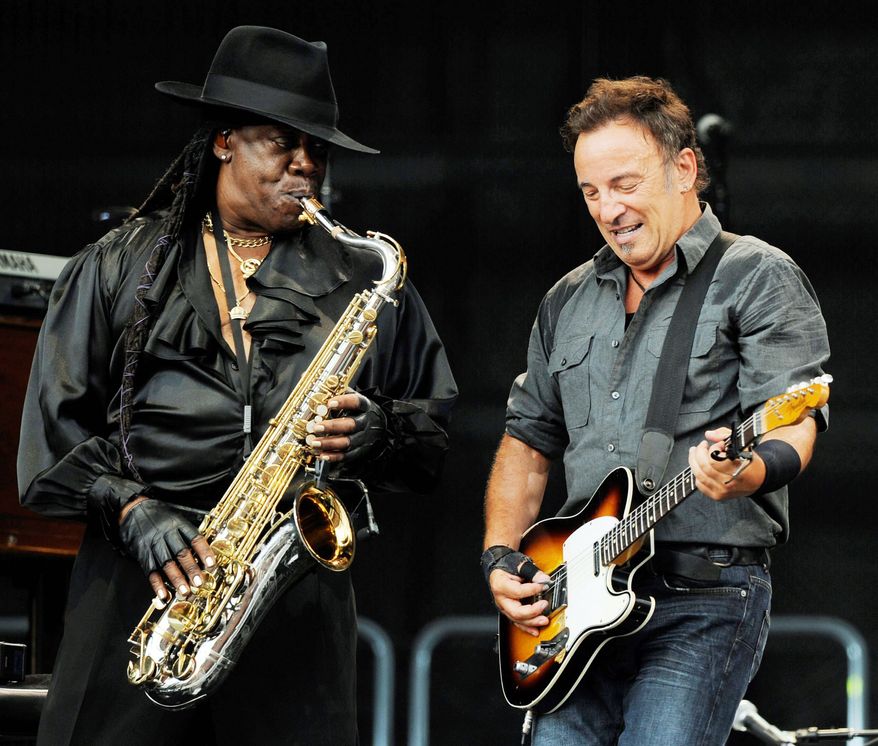 ASSOCIATED PRESS
Saxophonist Clarence Clemons (left), shown performing with Bruce Sprinsteeen in 2009, died Saturday following a stroke. Fans gathered at the Stone Pony in Asbury Park, N.J., to mourn him.