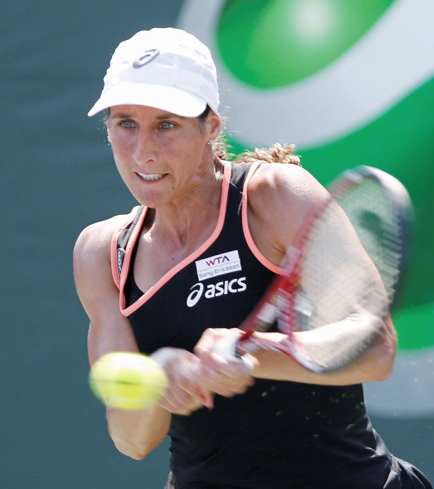 Virginie Razzano has used the death of her fiance as motivation on the court. She comes to the Citi Open with the goal of reclaiming the No. 16 ranking she once held. (Associated Press)