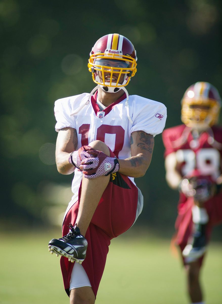 Jabar Gaffney had 65 catches for 875 yards with Denver last season. (Rod Lamkey Jr./The Washington Times)