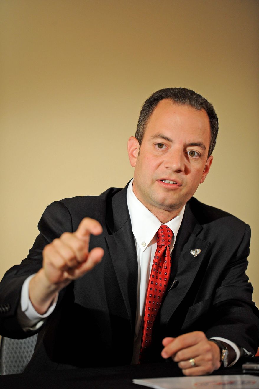 **FILE** RNC Chairman Reince Priebus (Rod Lamkey Jr./The Washington Times)