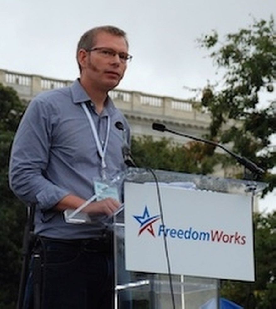 FreedomWorks President Matt Kibbe's message to the White House: "Time to get out of the tea party's way." (Photo provided by FreedomWorks)