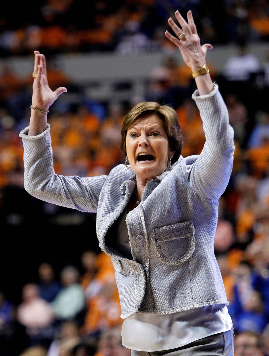 Tennessee coach Pat Summitt, 59, has won 1,071 games and led the Volunteers to eight national championships. (Associated Press)