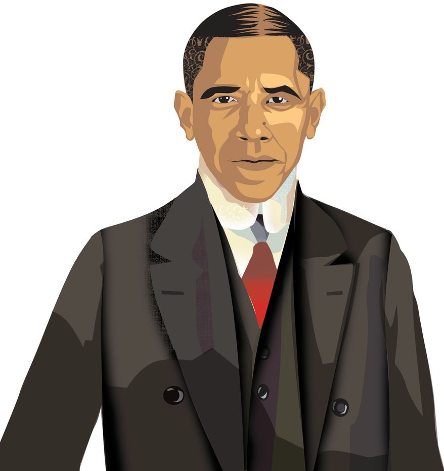 Illustration: Obama Hoover by Linas Garsys for The Washington Times
