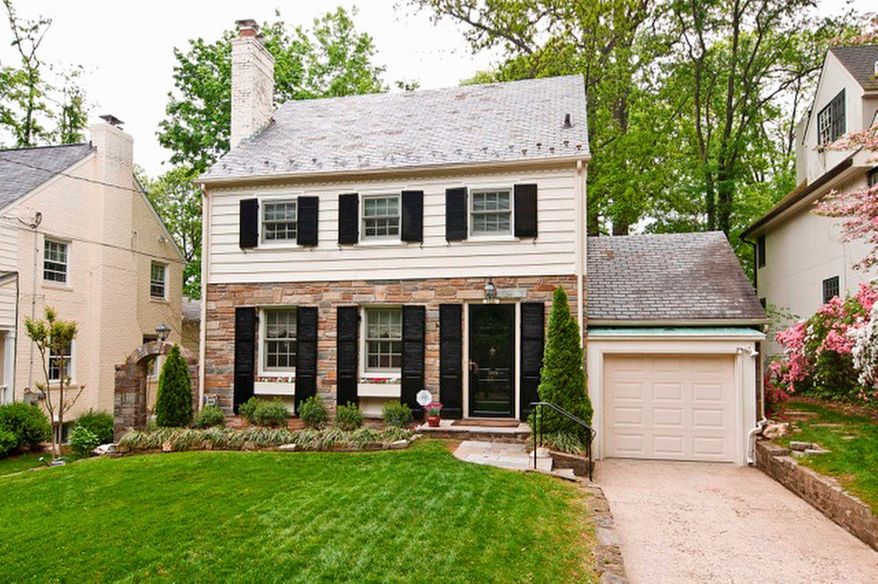 The home at 7313 Summit Ave. in the Martin's Additions community in Chevy Chase is on the market for $895,000. The four-bedroom home, built in 1936, has an attached one-car garage.