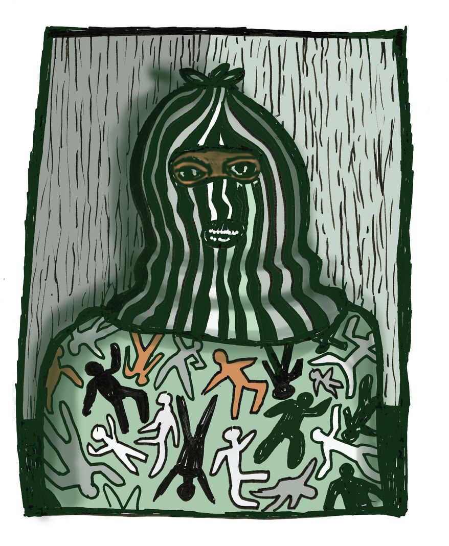 Illustration: Terrorist by John Camejo for The Washington Times
