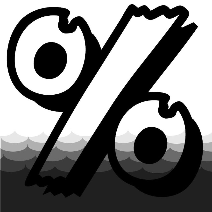 Illustration: Tax rate by Alexander Hunter for The Washington Times