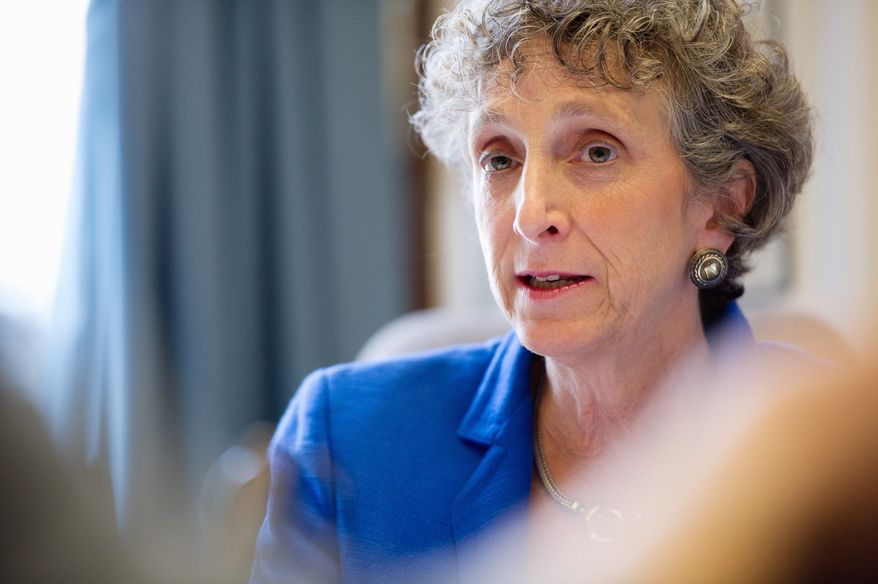 "I view the casino industry as a predatory business. It creates problems, it creates addictions. Slot machines are a technology that is designed with the sole purpose of addicting. It leads to crime, bankruptcy, homelessness, incarceration," said Rep. Ruth B. Balser, a Democrat who represents the city of Newton and other areas in Middlesex County. (Andrew Harnik/The Washington Times)