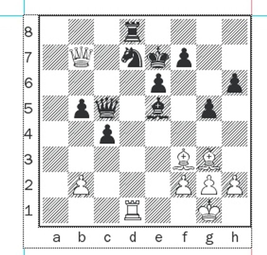Nakamura-Anand after 24...Bxe5.