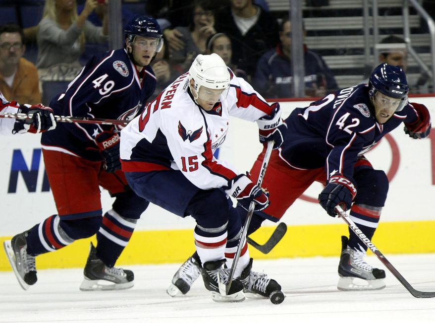 Center Jeff Halpern, who grew up in Potomac, is back with the Capitals for the first time since leaving Washington to sign with Dallas for the 2006-07 season. (Associated Press)