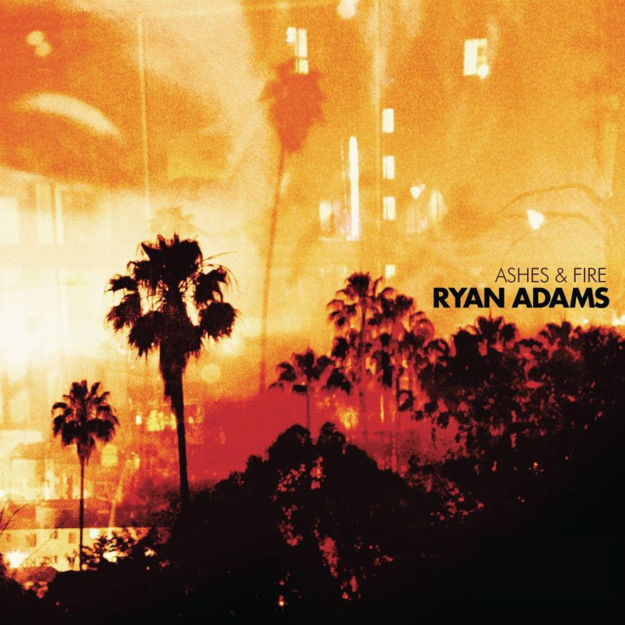 In this CD cover image released by PAX-AM/Capitol, the latest release by Ryan Adams, "Ashes & Fire" is shown. (AP Photo/PAX-AM/Capitol)