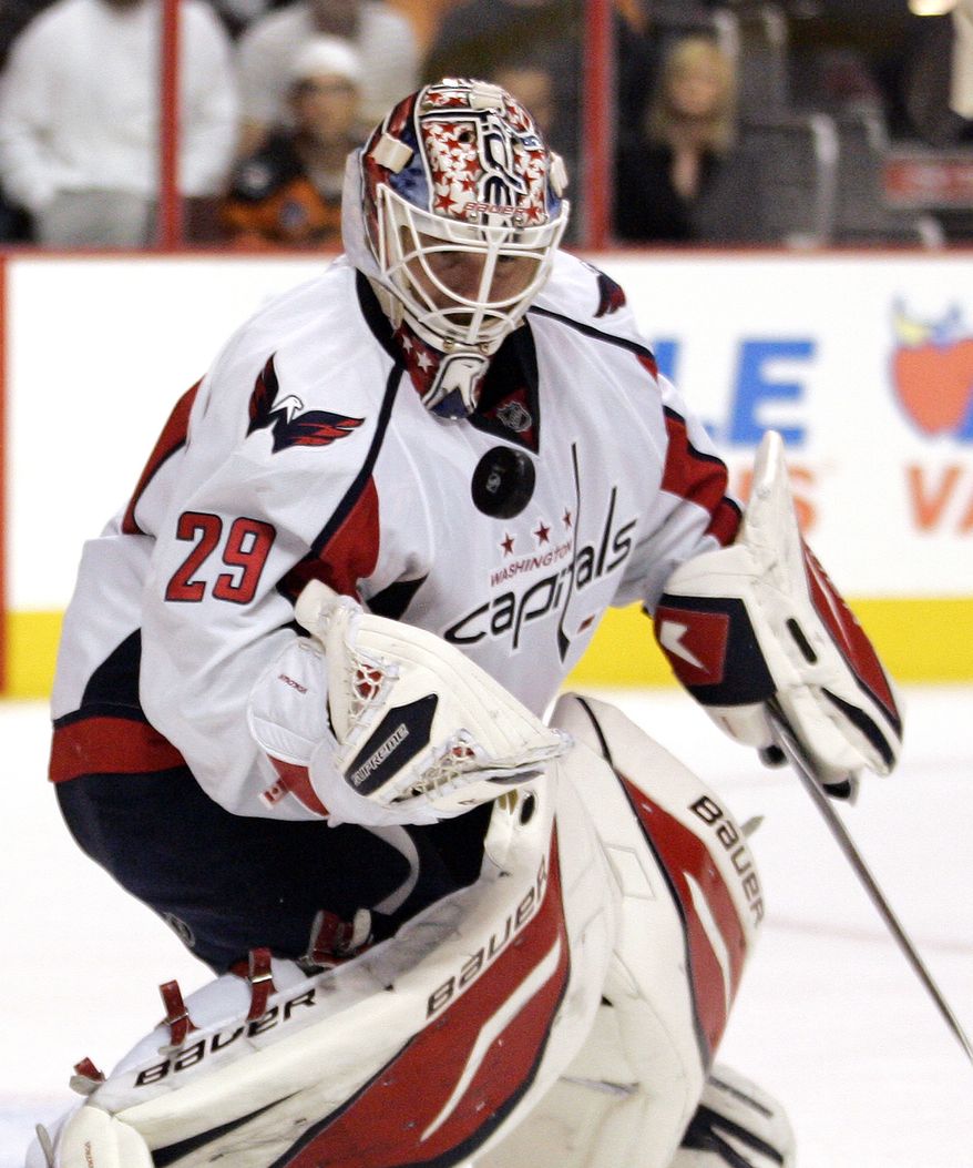 Washington Capitals goalie Tomas Vokoun is 6-0-0 on the season, with a 1.80 goals-against average and .944 save percentage. He'll get the start against the Edmonton Oilers on Thursday night. (AP Photo/Tom Mihalek)