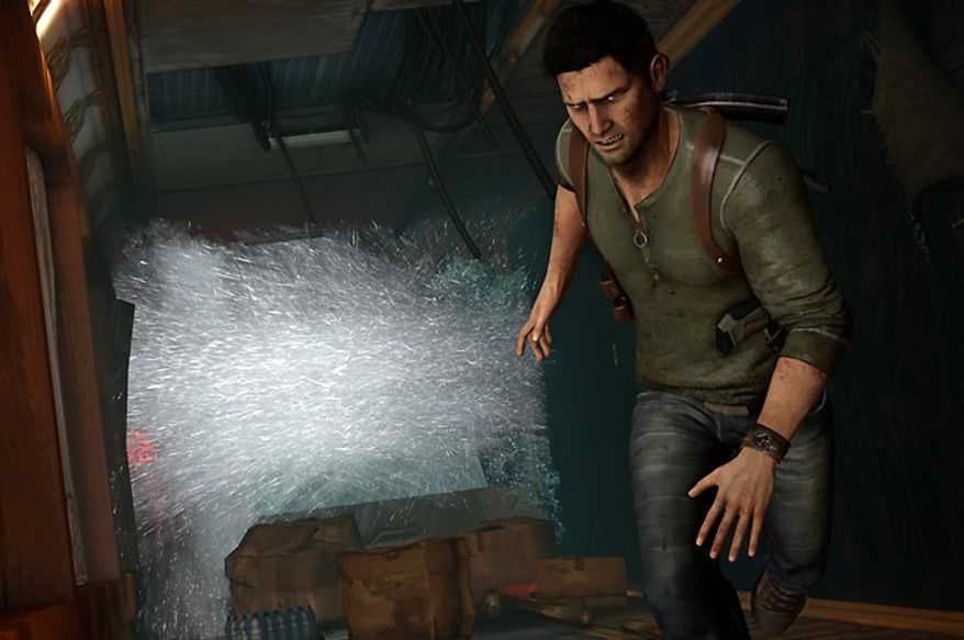Nathan Drake is back and in big trouble in the video game Uncharted 3: Drake's Deception.