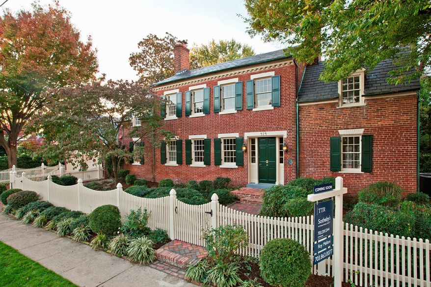 Spring Gardens, the 18th-century home at 414 Franklin St. in Alexandria, is on the market for $4,200,000. It is said George Washington spent his last Fourth of July at the home in 1798, when it was a tavern and oyster house.