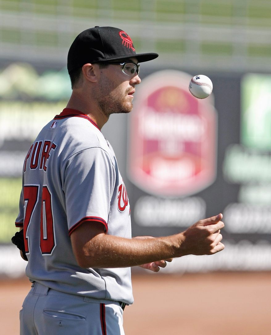Matt Purke didn't exactly set the baseball world on fire in his first Arizona Fall League start, but the Nationals' left-handed prospect has shown steady improvement. (Rick Scuteri/Special to The Washington Times)