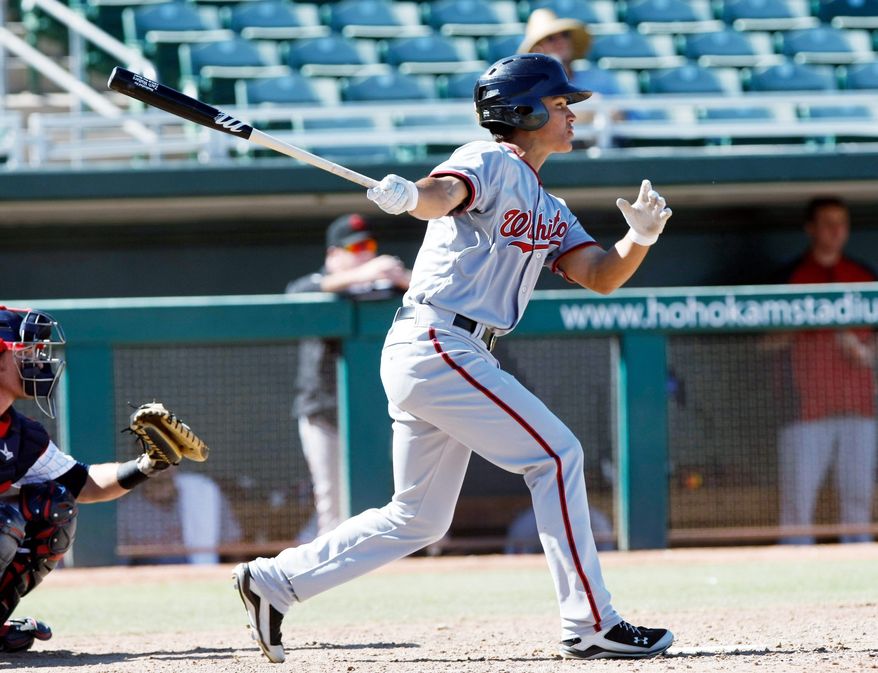 Zach Walters, acquired in July, proved his versatility for the Scottsdale Scorpions this year in the Arizona Fall League. (Rick Scuteri/Special to The Washington Times)